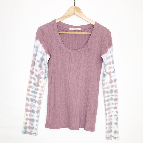 Free People We The Free Big Sur tie-dye, long sleeve ribbed top - Picture 2 of 13